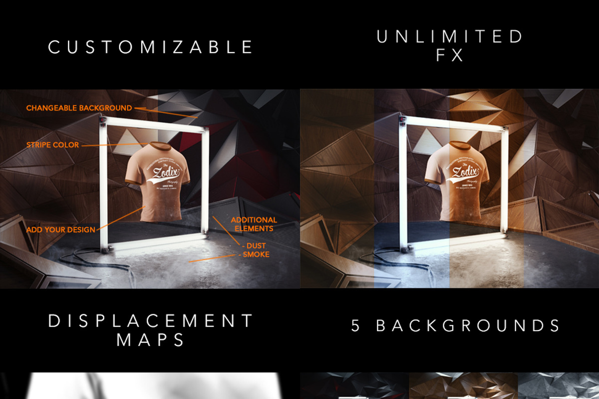 Man T-shirt Mock-up / Animated shots, a Shirt Mockup by GK Creative (Photo 6 of 6)