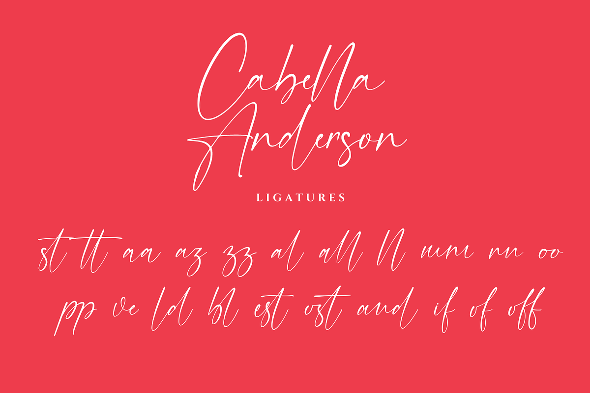 Cabella Anderson - Elegant Signature, a Handwritten Font by CreateBigSupply (Photo 6 of 10)