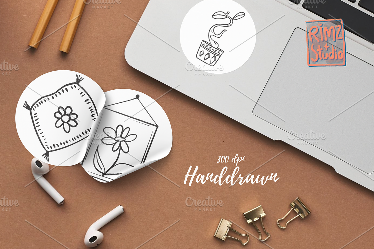 Hand Drawn Boho Vector Kit, an Object Illustration by RimzStudio (Photo 4 of 7)