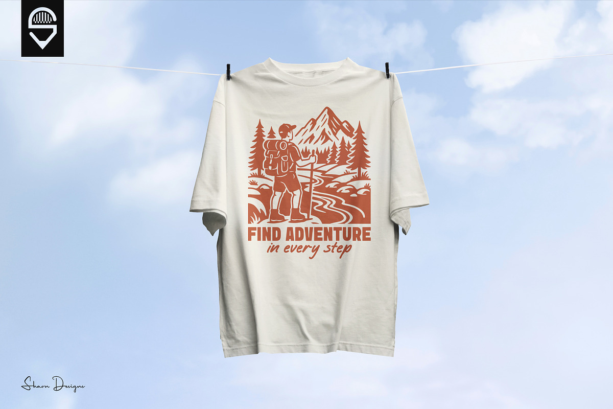 Hiking And Nature Explorer T-shirt, a Graphic by shaondesigns (Photo 3 of 5)
