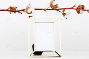 Gold frame cotton mockup ♥, a Print Template by JustLikeMyDesktop (Thumbnail 2 of 2)