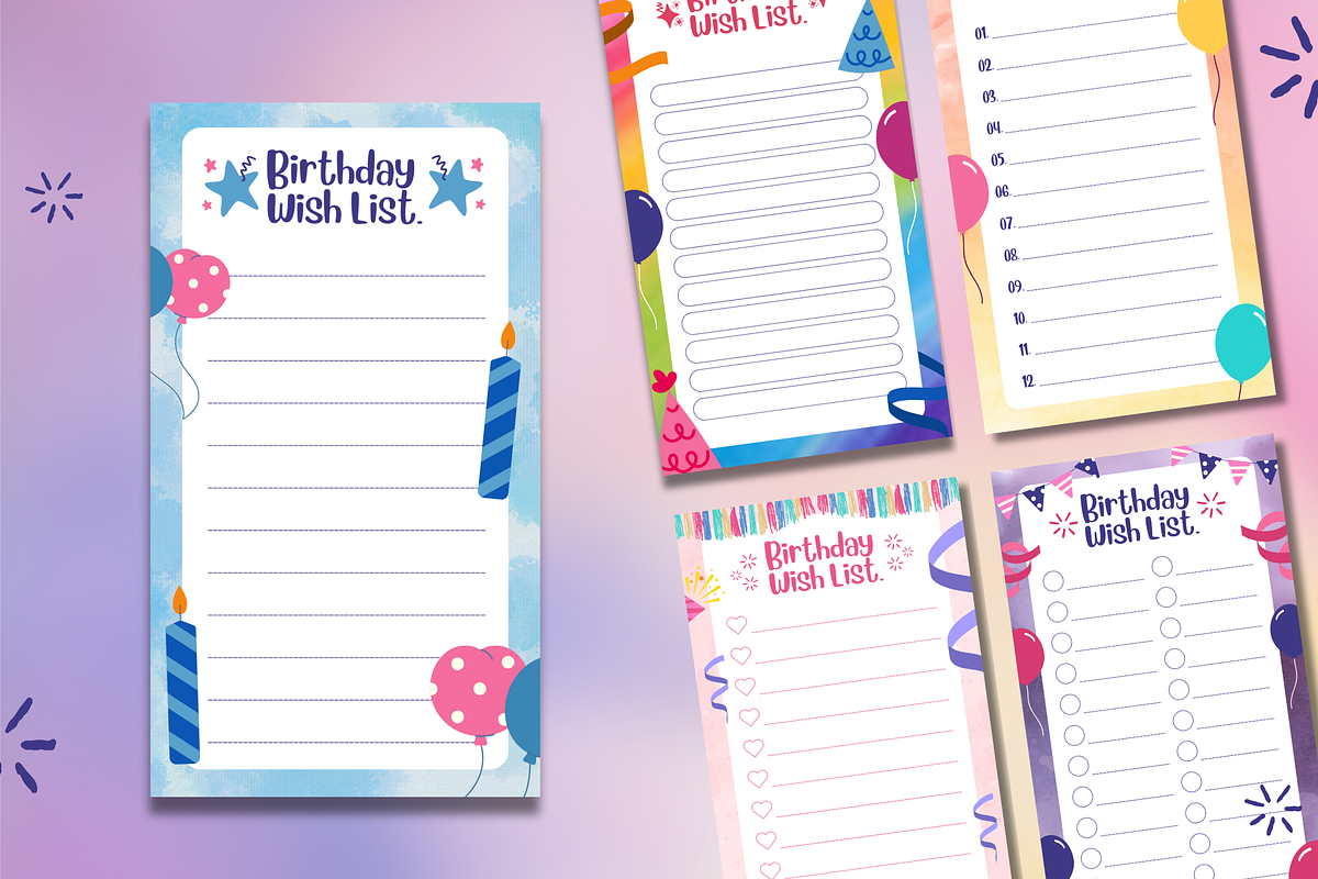 Colorful Happy Birthday Wish List, a Templates & Theme by TemplateCastleStore (Photo 3 of 9)