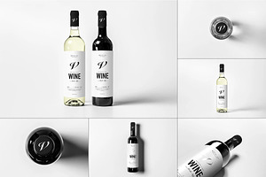 Wine Mock-up, a Product Mockup by zippypixelstudio