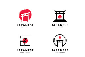 Japanese Torii gate illustration,, a Branding & Logo Template by T.Vooka