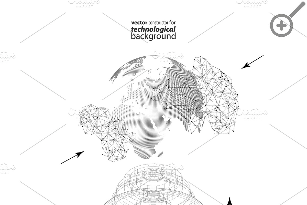 3D dotted world globes on white, a Decorative Illustration by VectorShop (Photo 1 of 9)