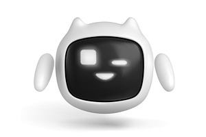 3d ai robot character. Chat bot wink, a Technology Illustration by art PVP - market