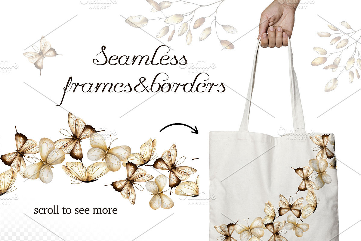 Bohemian garden hand drawn clipart, a Decorative Illustration by Navenzeles (Photo 10 of 14)