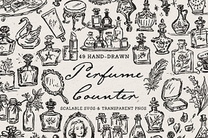 Perfume Clipart, Vanity Vector Art, an Object Illustration by The October Creative