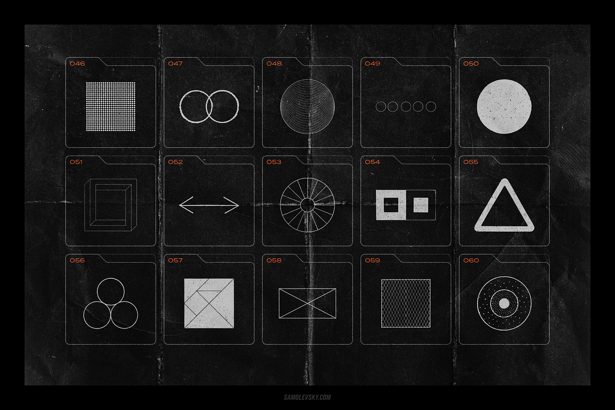150 Geometric Distressed Shapes, an Object Graphic by Samolevsky (Photo 8 of 18)