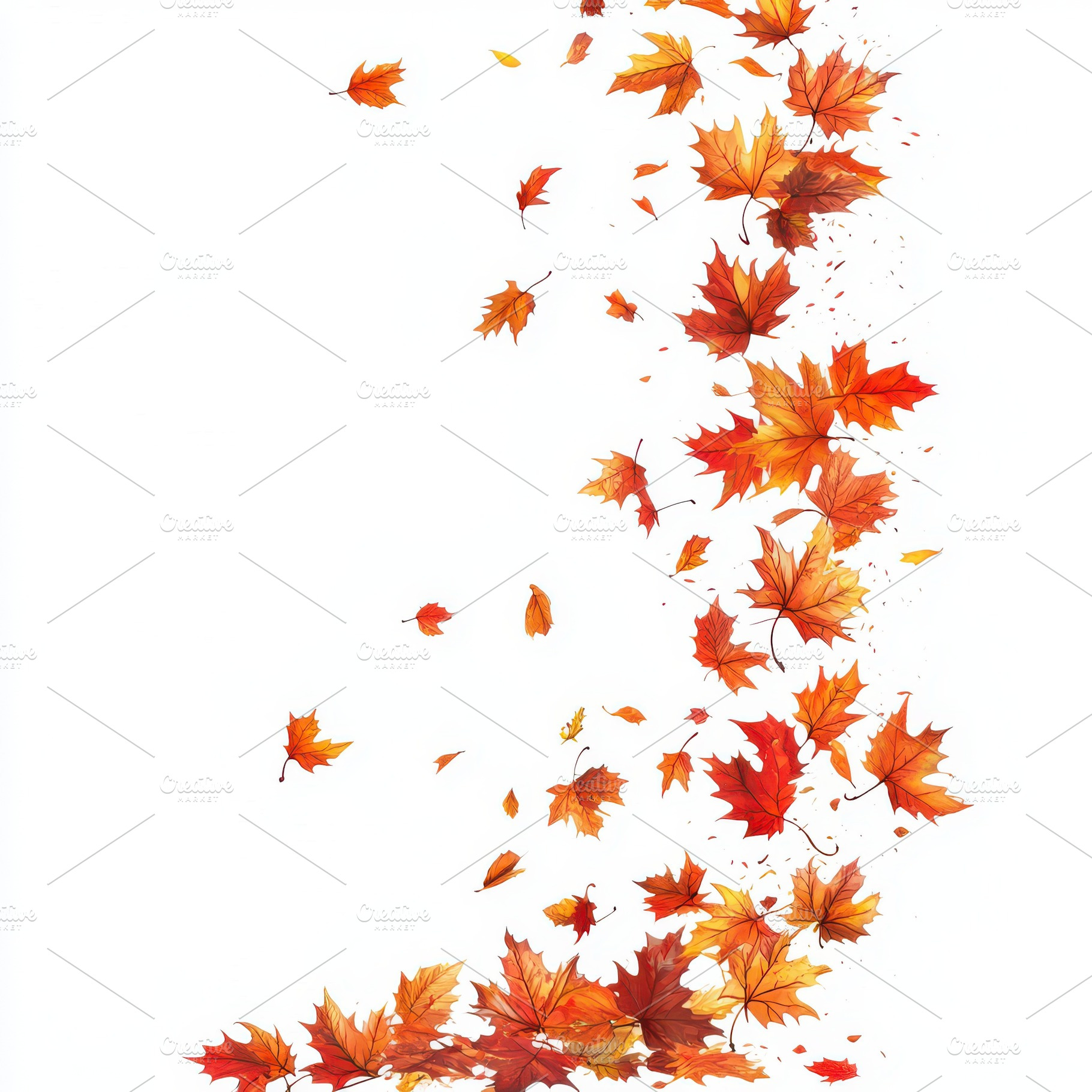 Autumn leaves falling border frame i, a Background Photo by Pixeness Studio