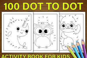 100 Dot to Dot Activity Book for Kid, a Decorative Illustration by Ink Gallery