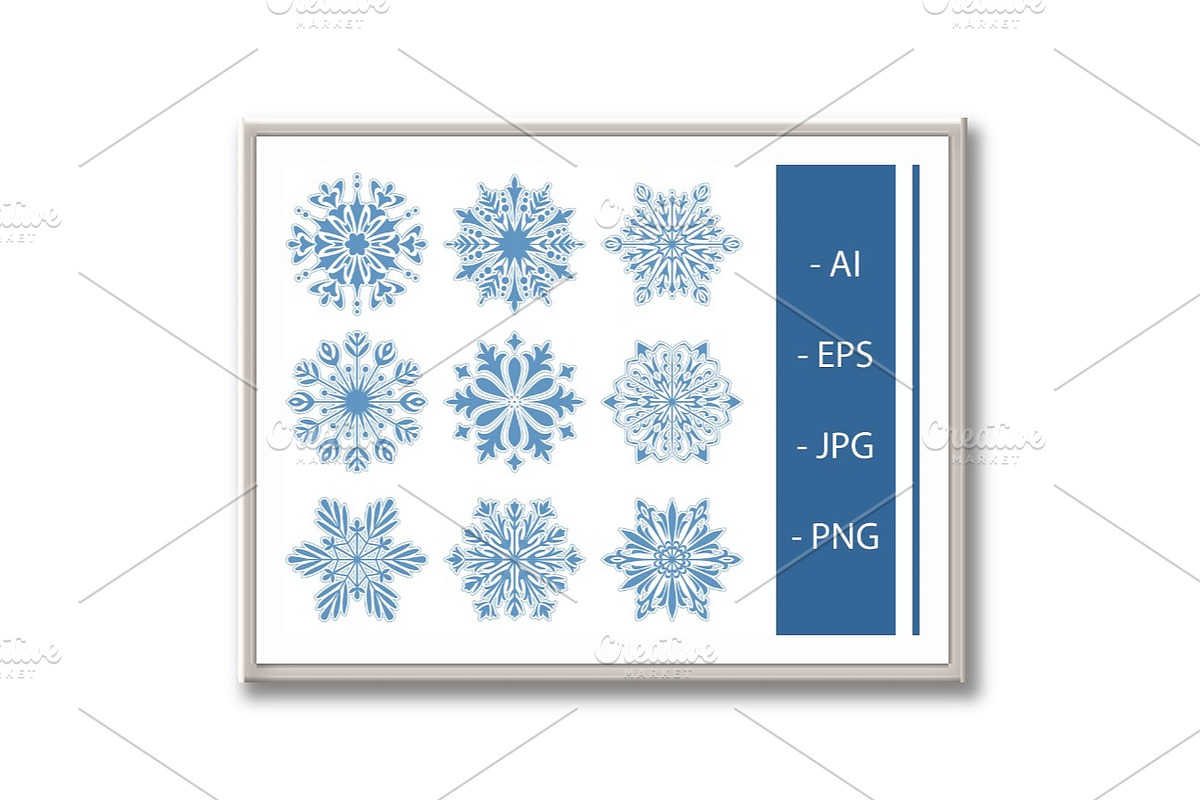 Snowflakes icon collection, an Outline Icon by RODINA (Photo 2 of 3)