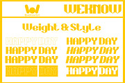Happy Day font, a Sans Serif Font by weknow (Thumbnail 7 of 8)