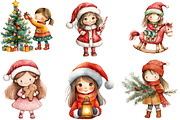 Christmas Cute Girls Sublimation, an Illustration by Designking (Thumbnail 3 of 5)