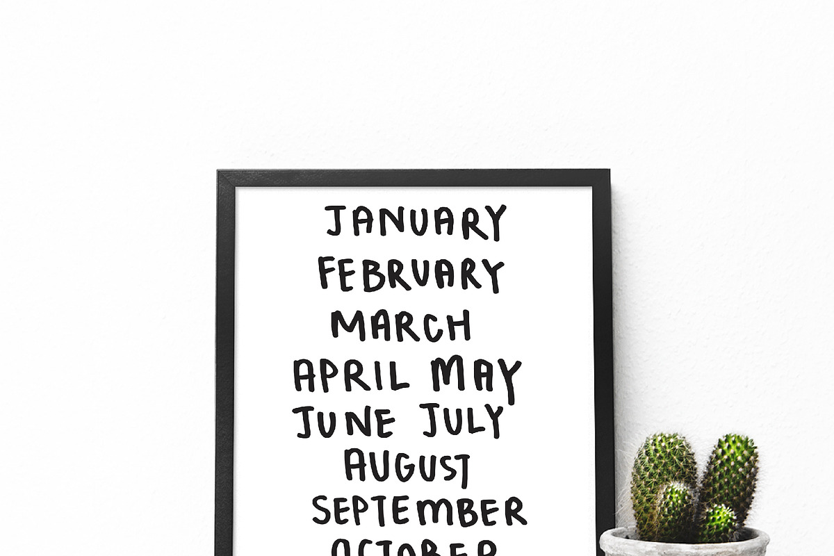 Twenty Seventeen Text Calendar, a Stationery Template by Made By Hamilton (Photo 4 of 5)