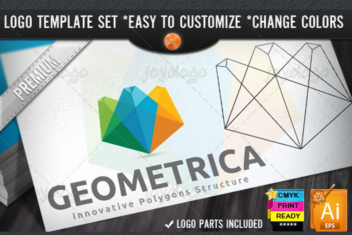 Colorful Creative 3D Geometric Logo, a Branding & Logo Template by joyologo (Photo 1 of 5)