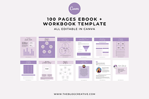 Lively Purple, Ebook Workbook Canva