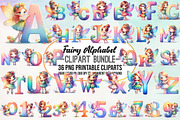 Cute Fairy Alphabet Clipart PNG, a Work Illustration by Craft Nest (Thumbnail 1 of 4)