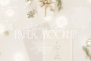 HOLIDAY LETTER | Paper Poster Mockup, a Household Mockup by yuliyuri.studio (Thumbnail 1 of 8)