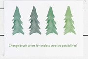 Watercolor Evergreen Trees Brush Set, a Brush Add-On by Chelsea Bromley (Thumbnail 4 of 6)