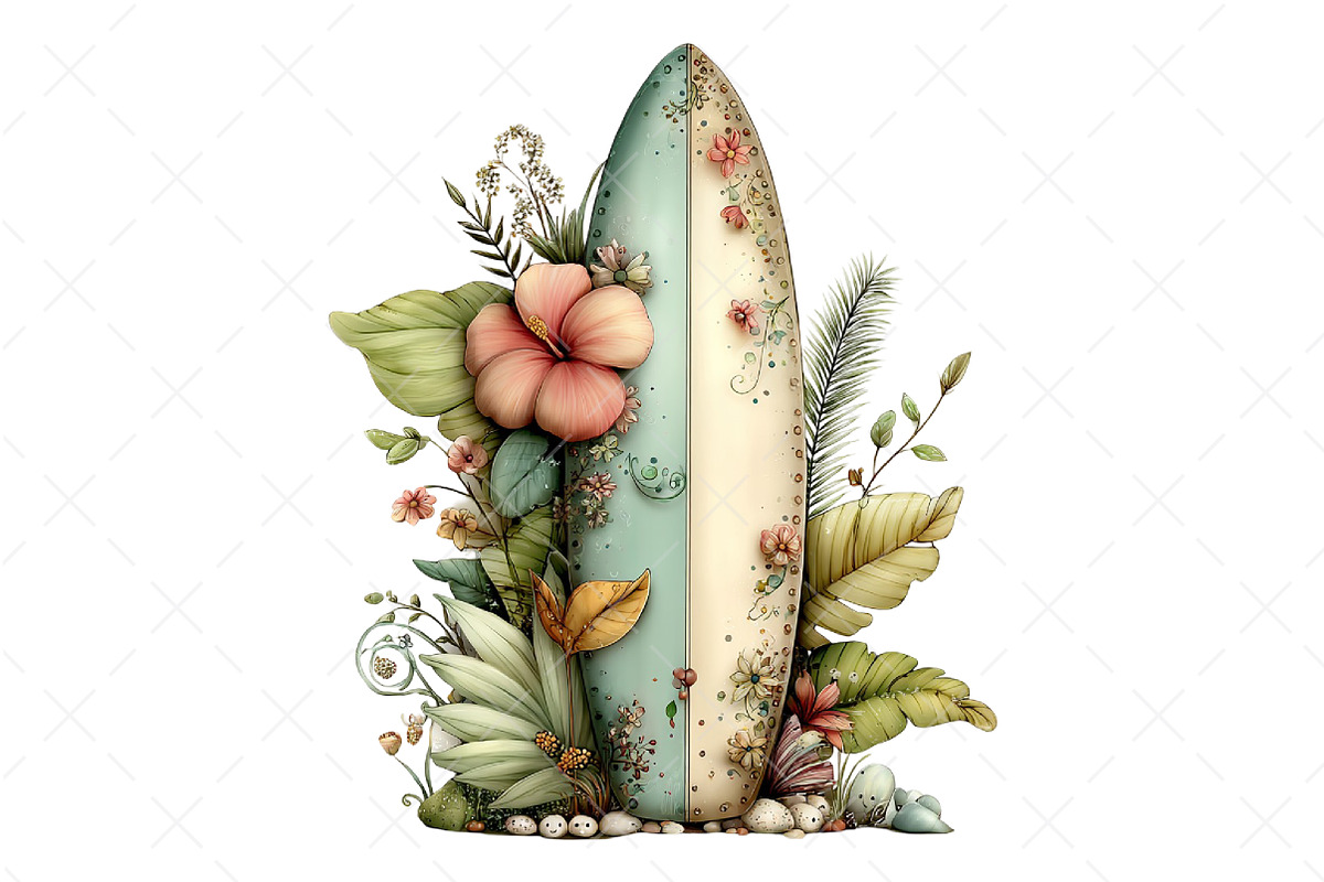 Summer Surfboard Clipart, an Illustration by Craft Nest (Photo 10 of 12)
