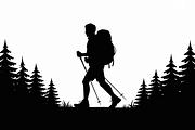 silhouette hiker climbing a mountain, an Illustration by Amazin_art (Thumbnail 15 of 17)