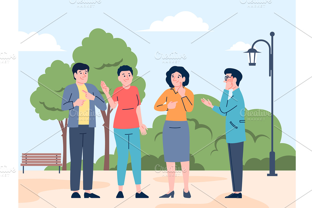 Deaf people talking. Male female, a Person Illustration by LadadikArt