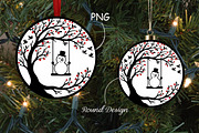 Christmas Snowman Swing Ornament, a Seasonal Illustration by CrexoraLab (Thumbnail 1 of 3)