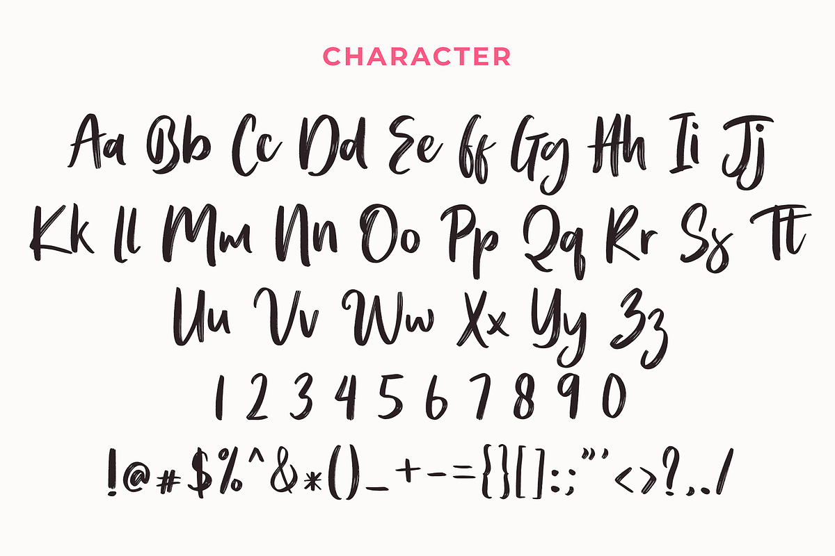 Hugost Handwritten Brush Font preview 4