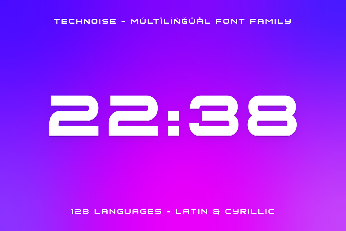 Technoise Futuristic Font Family, a Sans Serif Font by alpercakici (Photo 8 of 13)