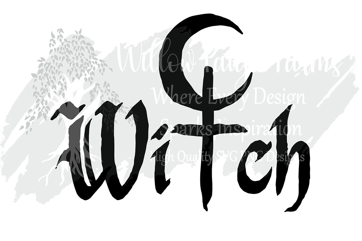 Witch Lilith Symbol SVG | Dark Witch, an Object Graphic by Willow Paige Farms (Photo 7 of 7)