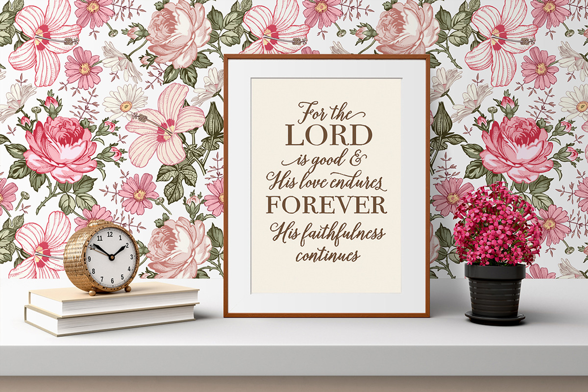 Set Seamless Flowers Rose Hibiscus, a Pattern Graphic by Vintage (Photo 6 of 10)