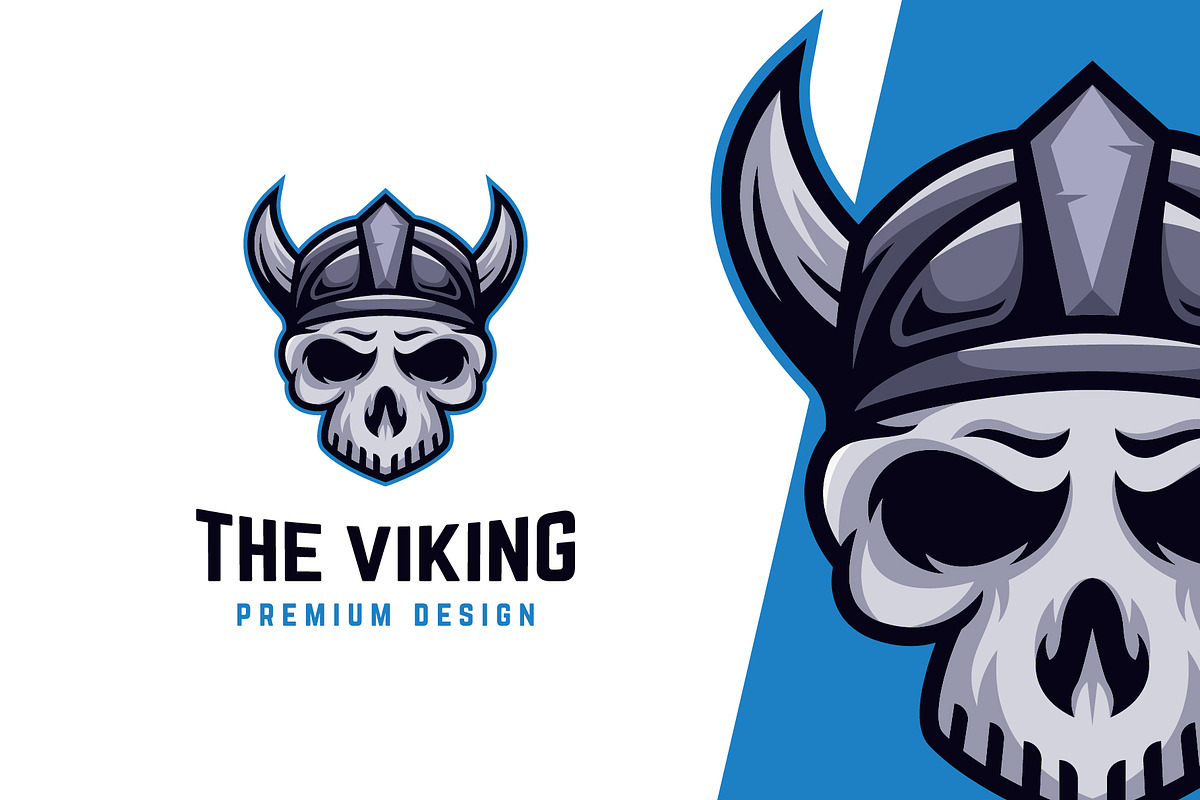 Viking Skull Mascot Logo Sports, a Branding & Logo Template by Agung_cs