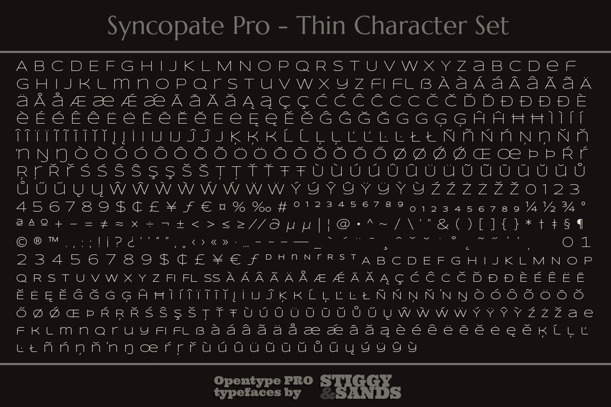Syncopate Pro Thin preview 5