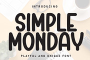 Simple Monday | Script Font, a Script Font by Scratchones (Thumbnail 1 of 8)