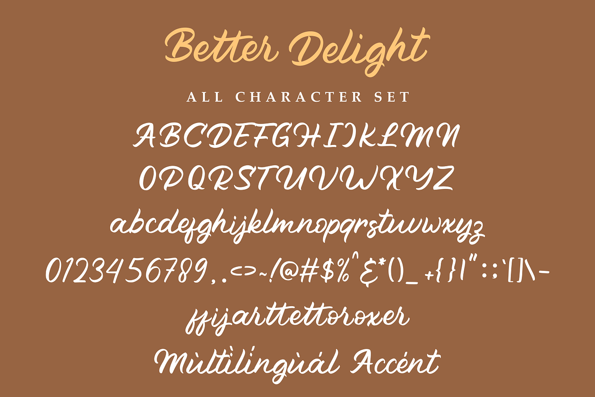 Better Delight - Handwritten Font, a Script Font by zeenesia (Photo 10 of 11)