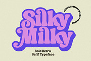 Silky Milky-Bold Retro Serif, a Serif Font by Violet Natural (Thumbnail 1 of 12)