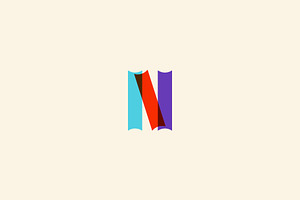 book initial N simple gradient, a Branding & Logo Template by Vectoryzen