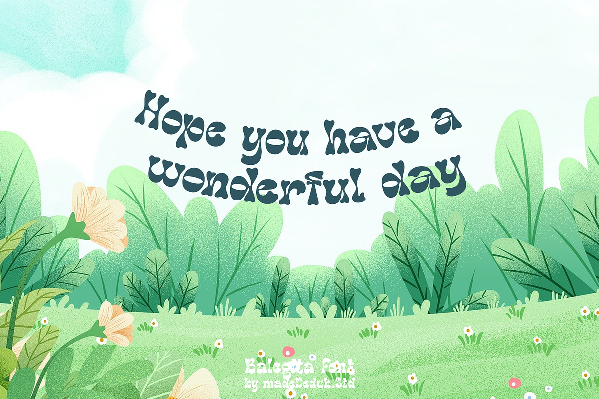 Balegita Groovy Typeface, a Font by madeDeduk (Photo 11 of 11)