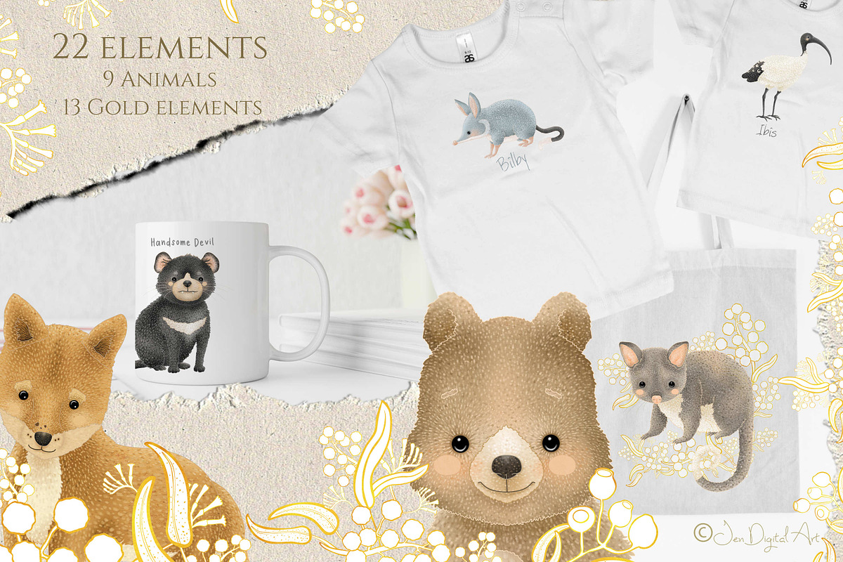 Australian Animals Vol II, an Animal Illustration by Jen Digital Art (Photo 8 of 8)