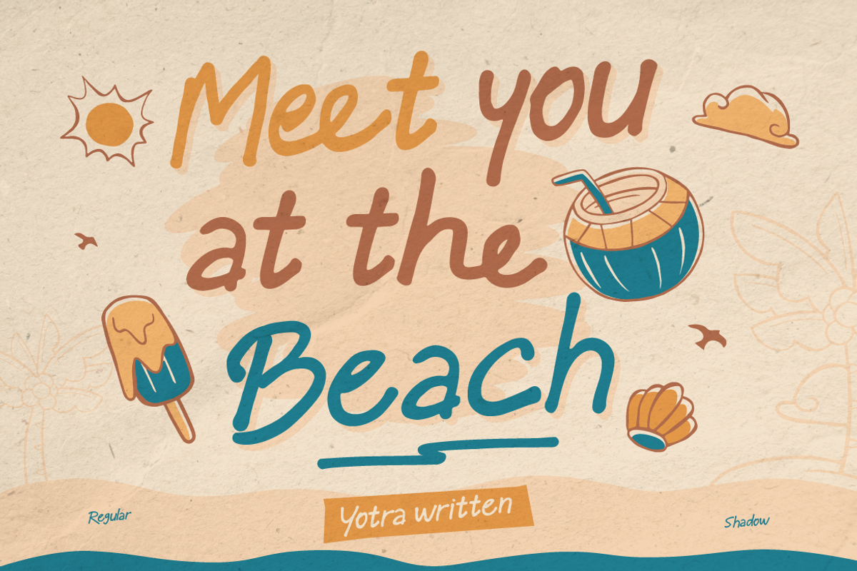 Yotra - Handwritten Font, a Handwritten Font by Burntilldead (Photo 3 of 10)
