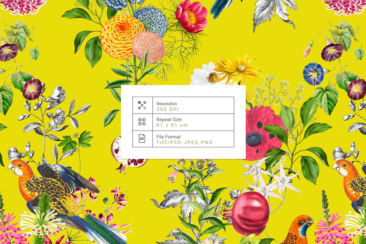 Paradise Florals Prints & Motifs, a Pattern Graphic by TSTUDIO (Photo 4 of 13)