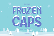 Frozen Caps | Cute Snow Overlay, a Handwritten Font by Denustudios (Thumbnail 1 of 12)