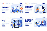 Flat Design Landing Page, a Finance Illustration by alexdndz (Thumbnail 7 of 11)
