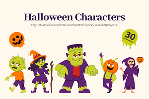 30 Animated Halloween Illustrations