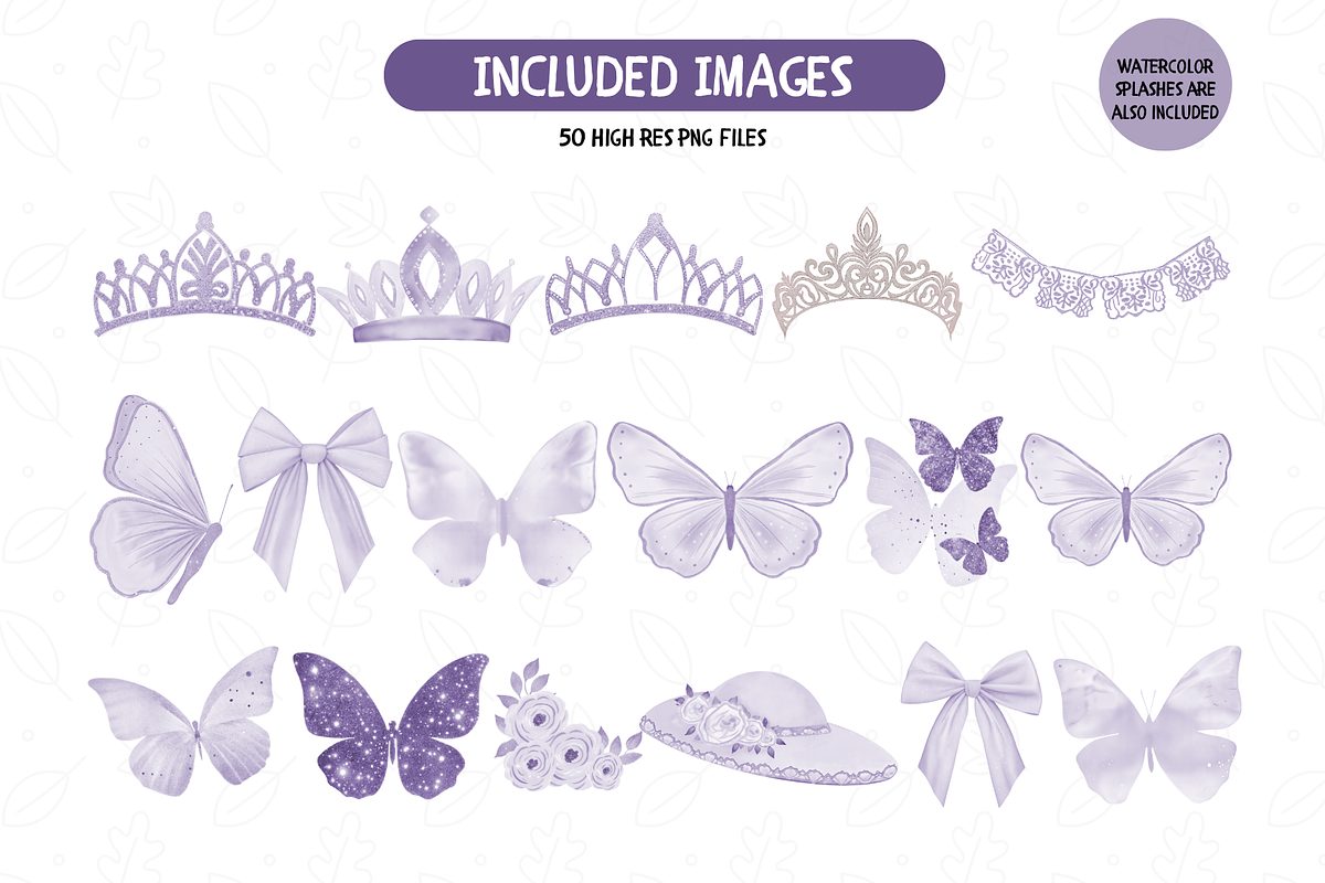 Lavender Quinceanera Clipart Set, an Illustration by TatiMockup (Photo 4 of 6)