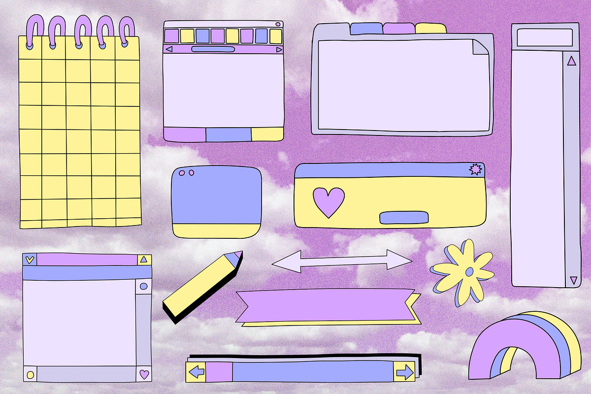 OLD WEB - social media templates, an Illustration by okchizh (Photo 4 of 10)