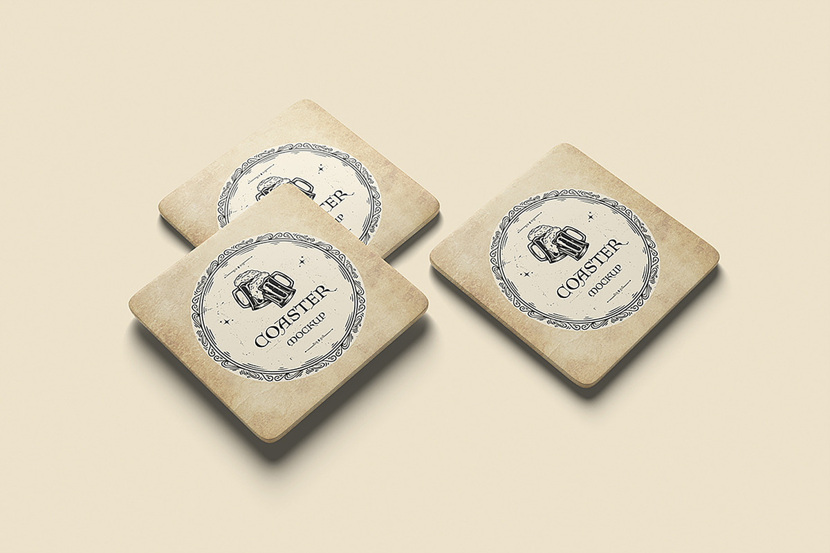 Coasters Square mockup, a Product Mockup by Twins_studio926 (Photo 4 of 5)