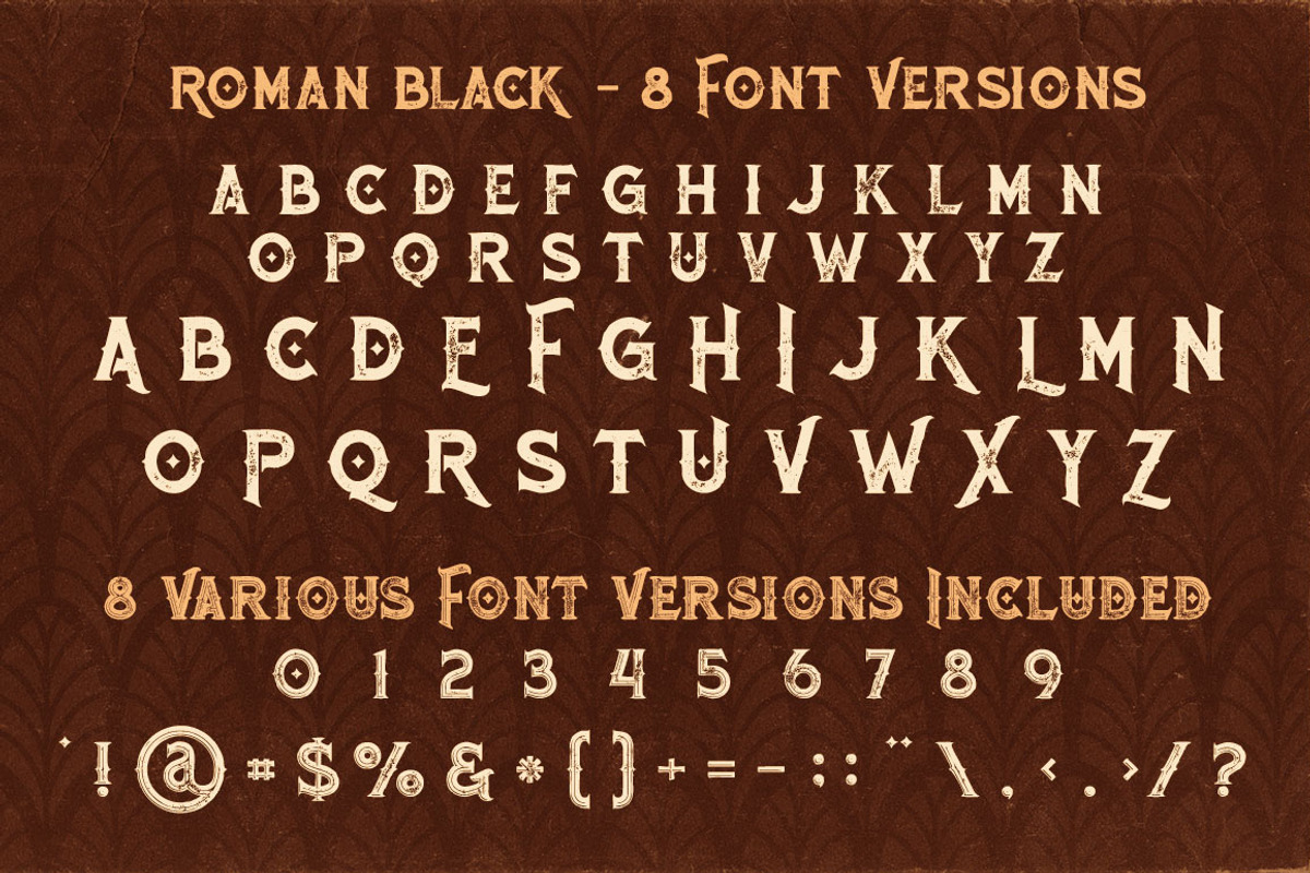 Roman Black - 8 Display Fonts preview 4