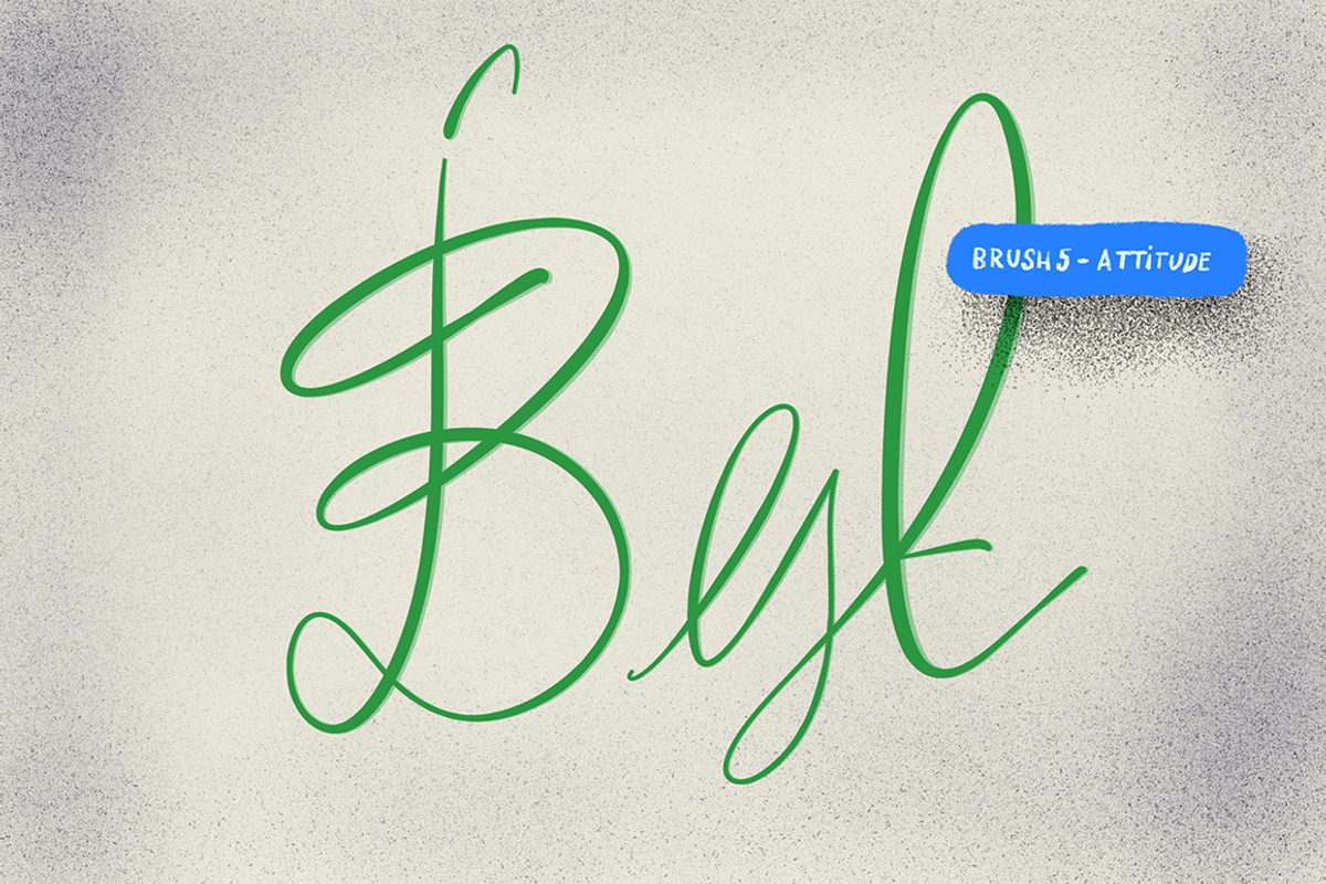 "The Lucky" Procreate lettering kit preview 8